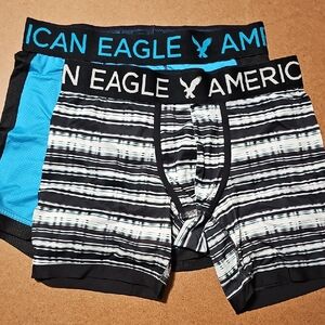 American Eagle Outfitters Striped Boxer Briefs - Black and Blue